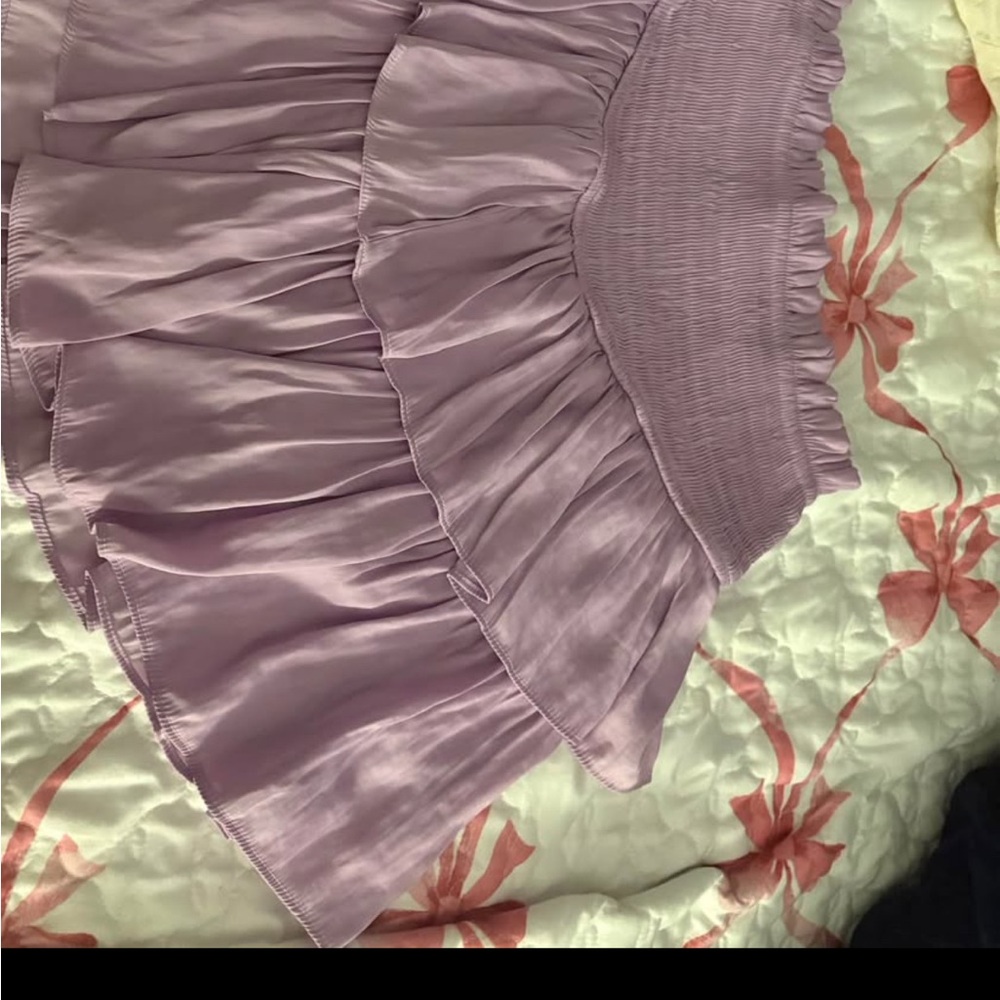 Eesome Purple Bubble Midi Skirt with Ruffled Tiers